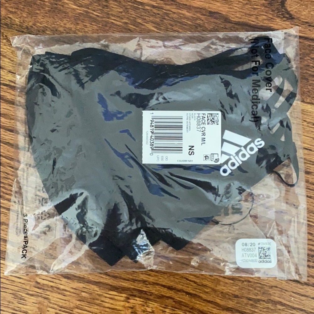 Black Adidas Face Masks - Picture 4 of 5